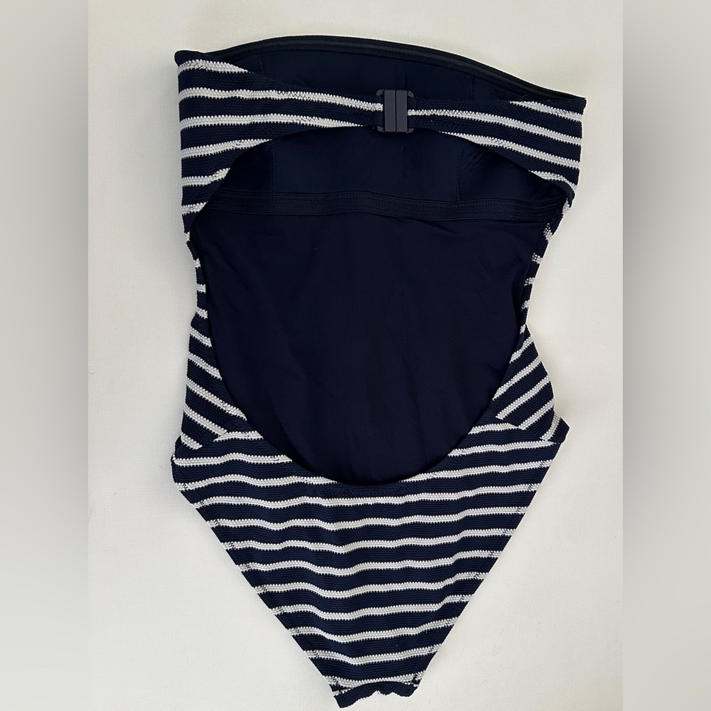 Zara swimsuit for women, striped one piece swim suit Straight neck | Sizes S. - Picture 2 of 6